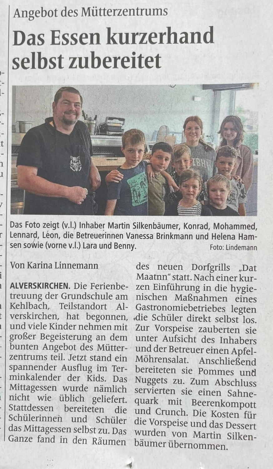 Dat Maatnn - Gastronomie - Zeitungsartikel